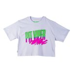 White Artificial Crop Tee