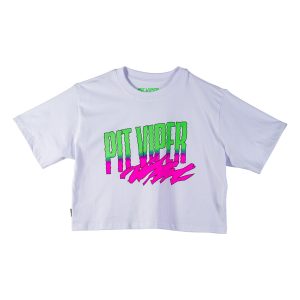 White Artificial Crop Tee