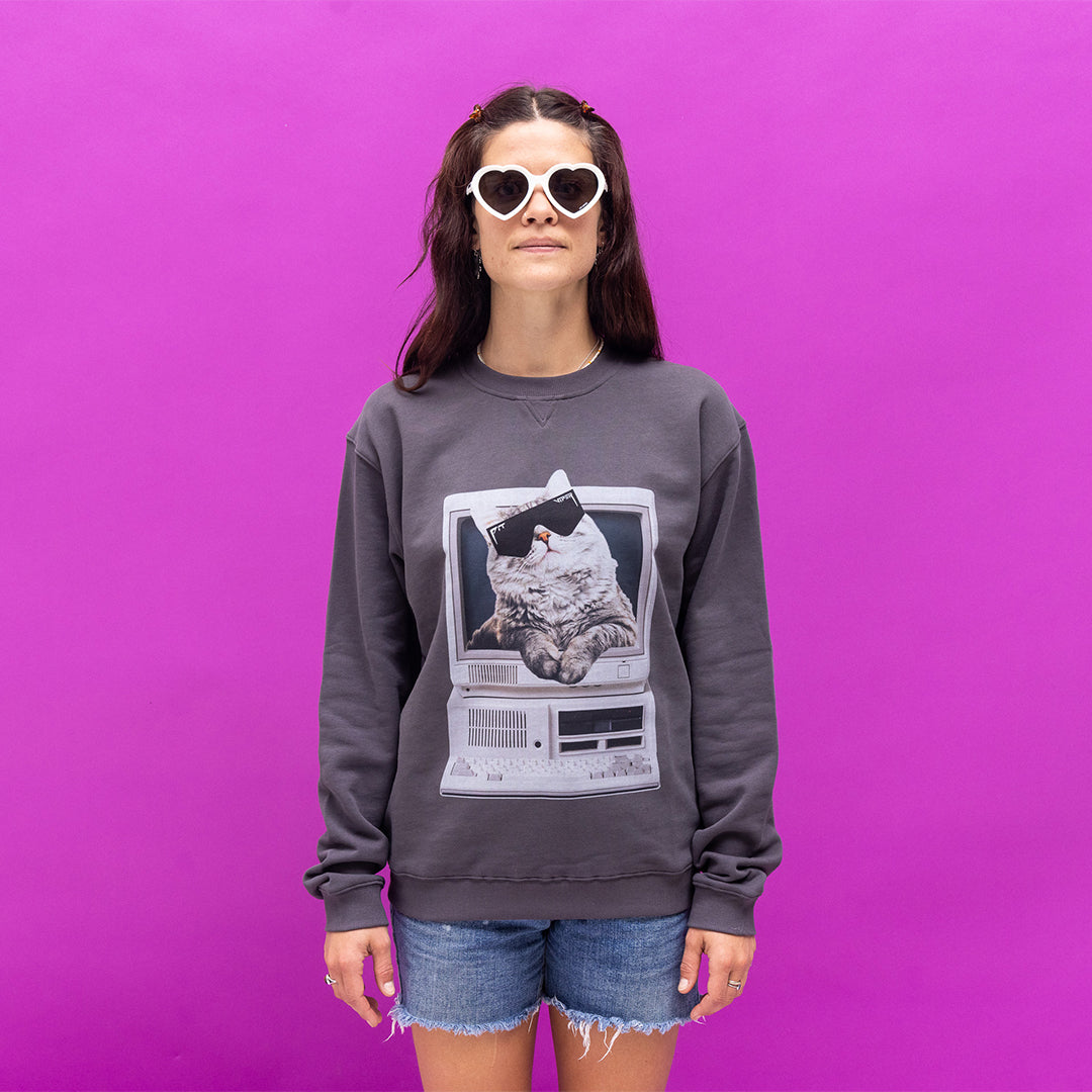 Meowcrosoft Crew Neck Sweatshirt - 图片 2
